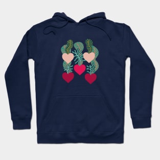 Heart plants on yellow Hoodie